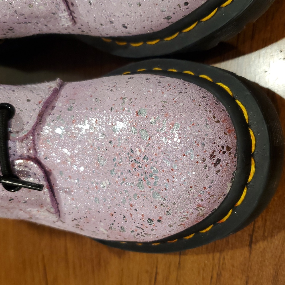 Like NEW Dr Martens Lilac Metallic Pascal Boots - Picture 4 of 13